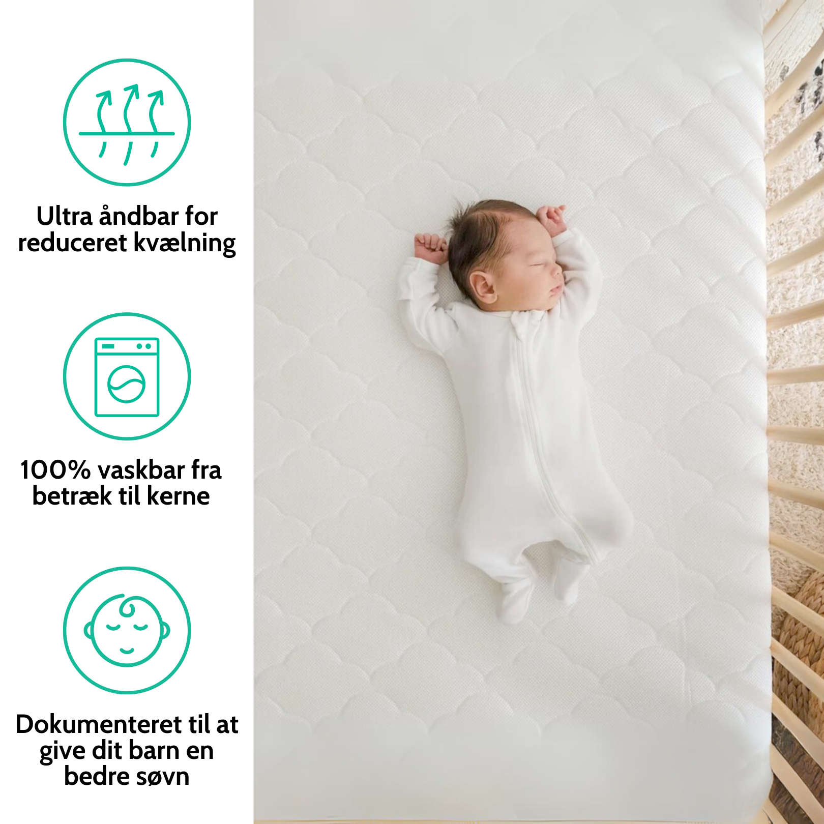 BabyBumb™ Åndbar babymadras for sikker søvn - 1# Bedst i test